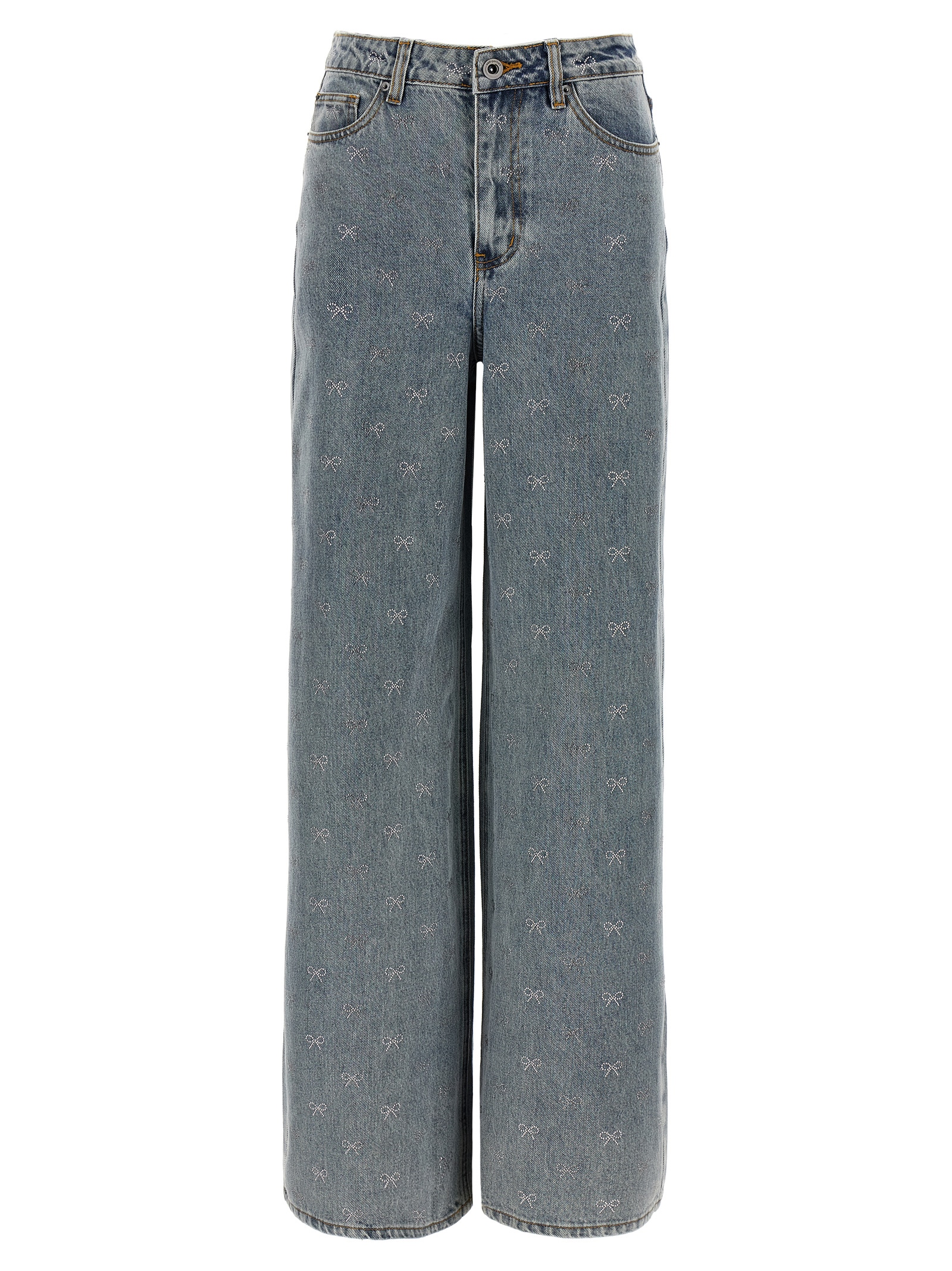 'Light Blue Diamante Bow' jeans