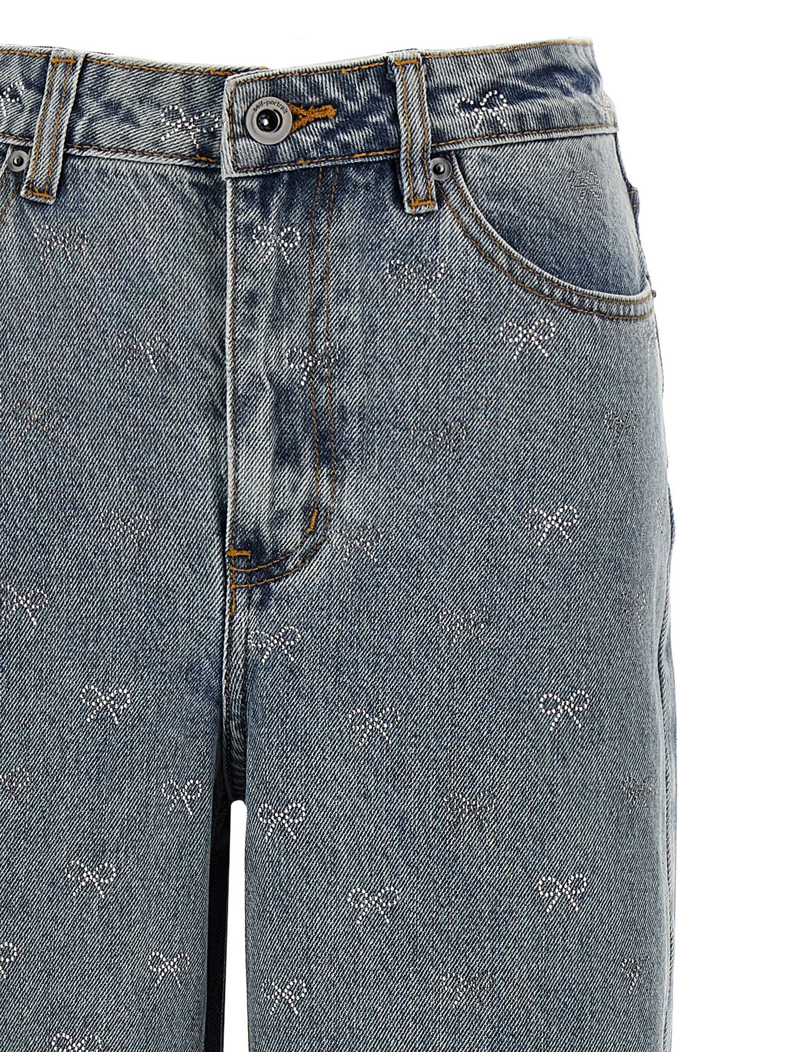 'Light Blue Diamante Bow' jeans - immagine 3