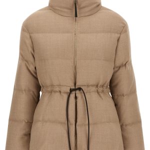 Wool and silk down jacket