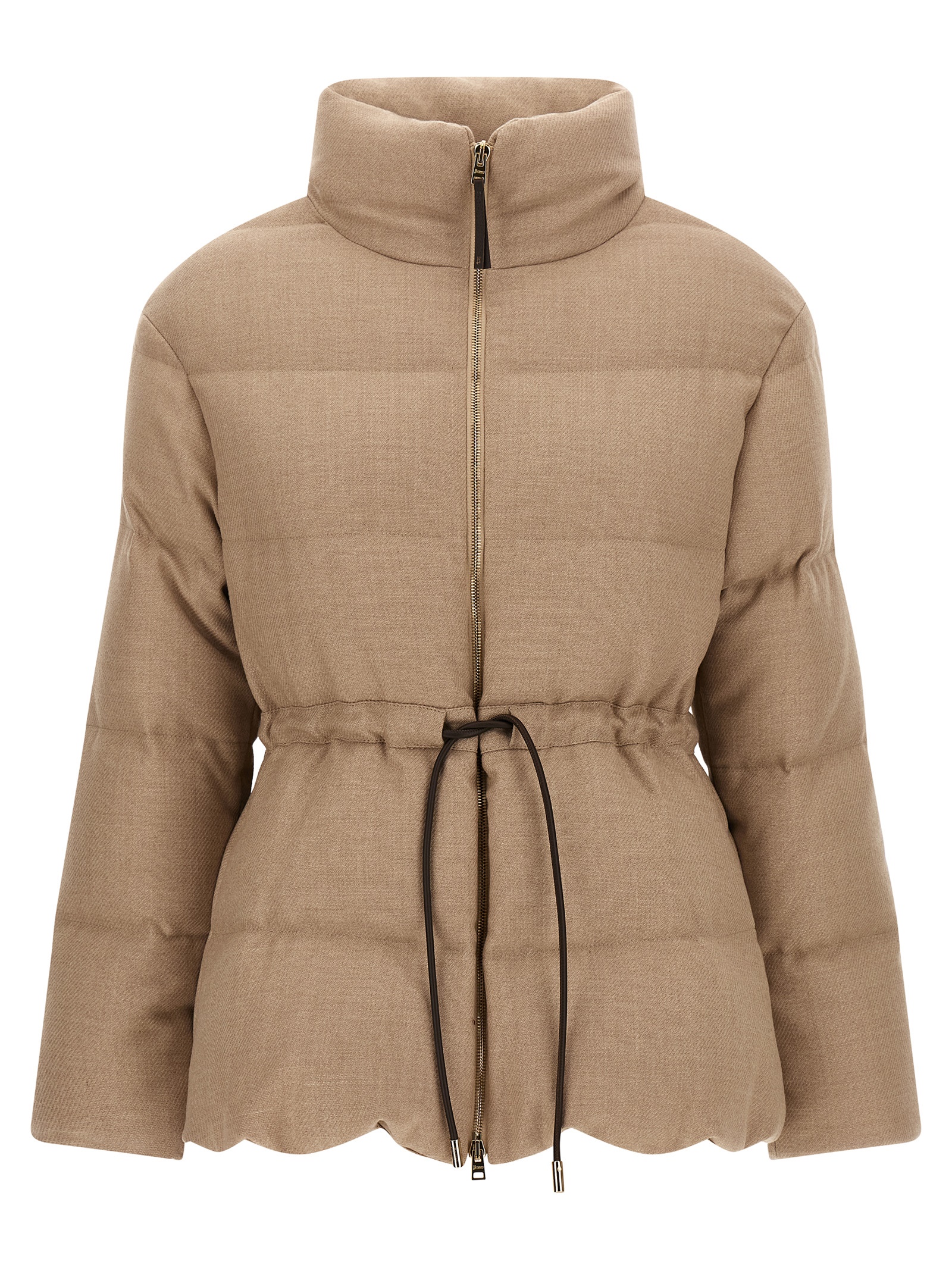 Wool and silk down jacket