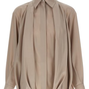 Silk draped shirt