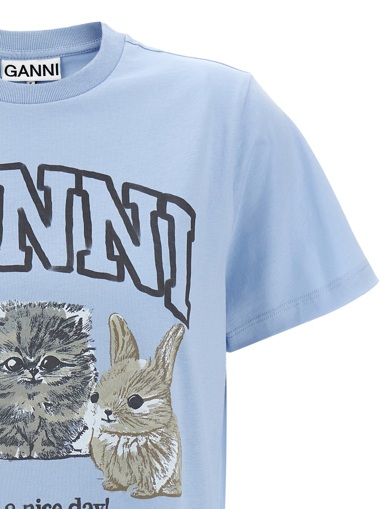 'Blue Animal Print' T-shirt - immagine 3