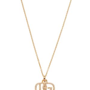 Strass logo necklace