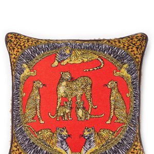 'Wild Cats' double-face cushion