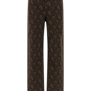 Animal print jeans