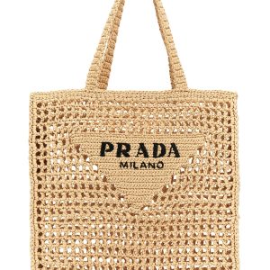 Logo woven fabric shopping bag
