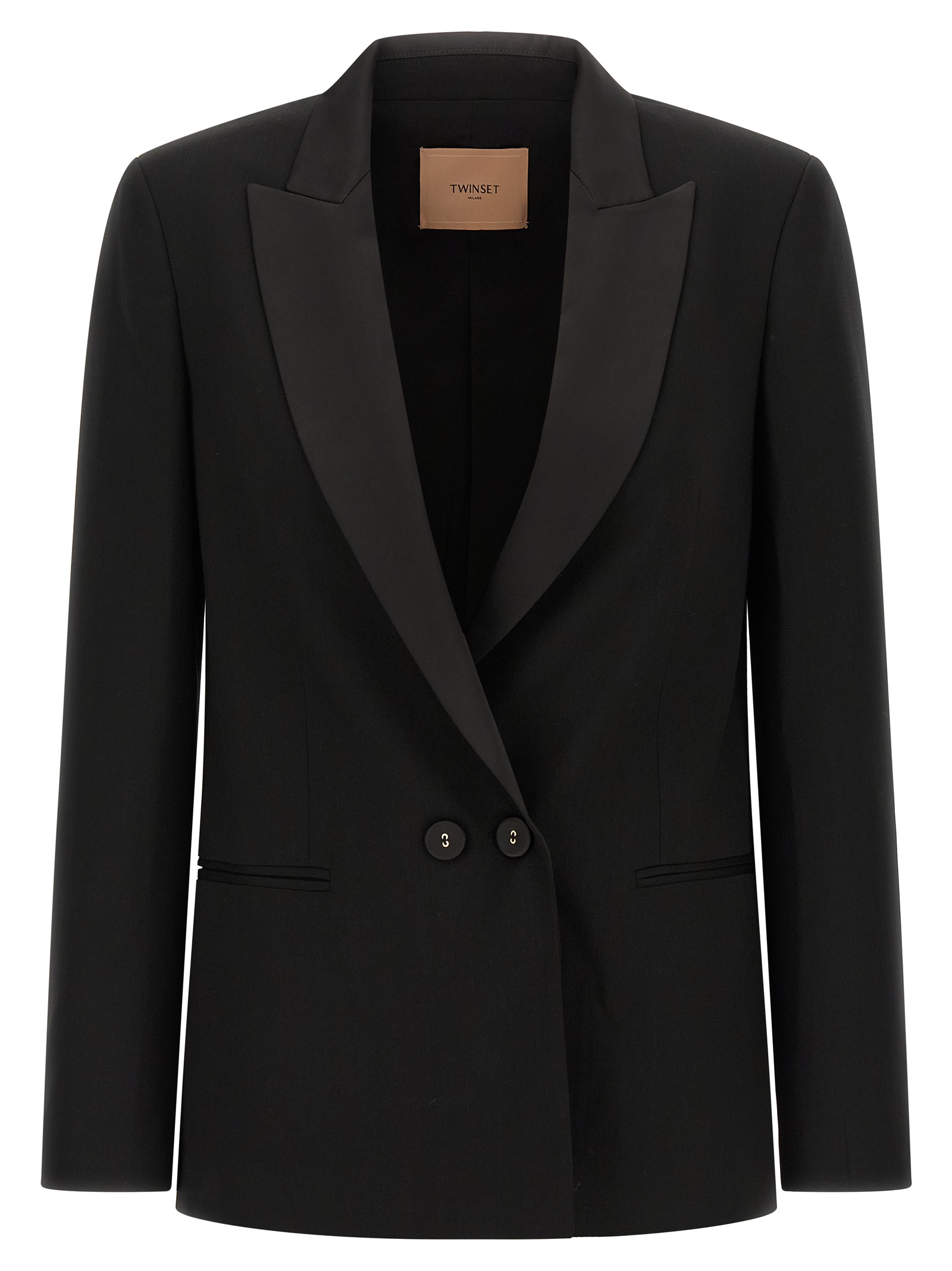 Satin lapel blazer