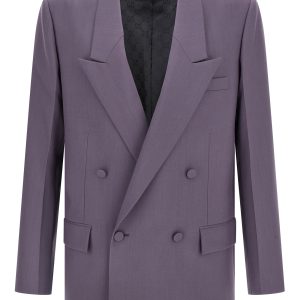 Double-breasted wool blazer