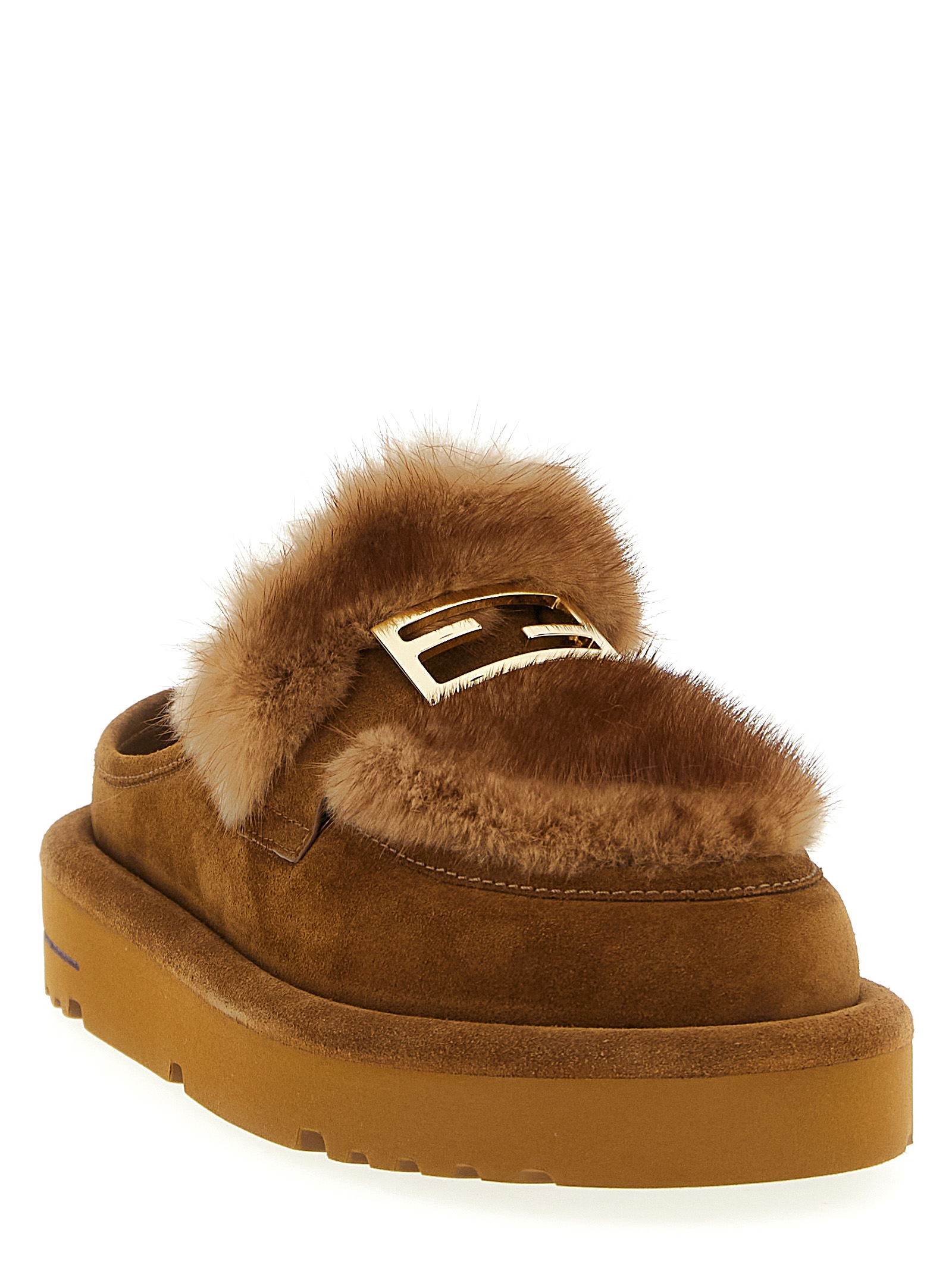 Suede and fur sabots - immagine 2