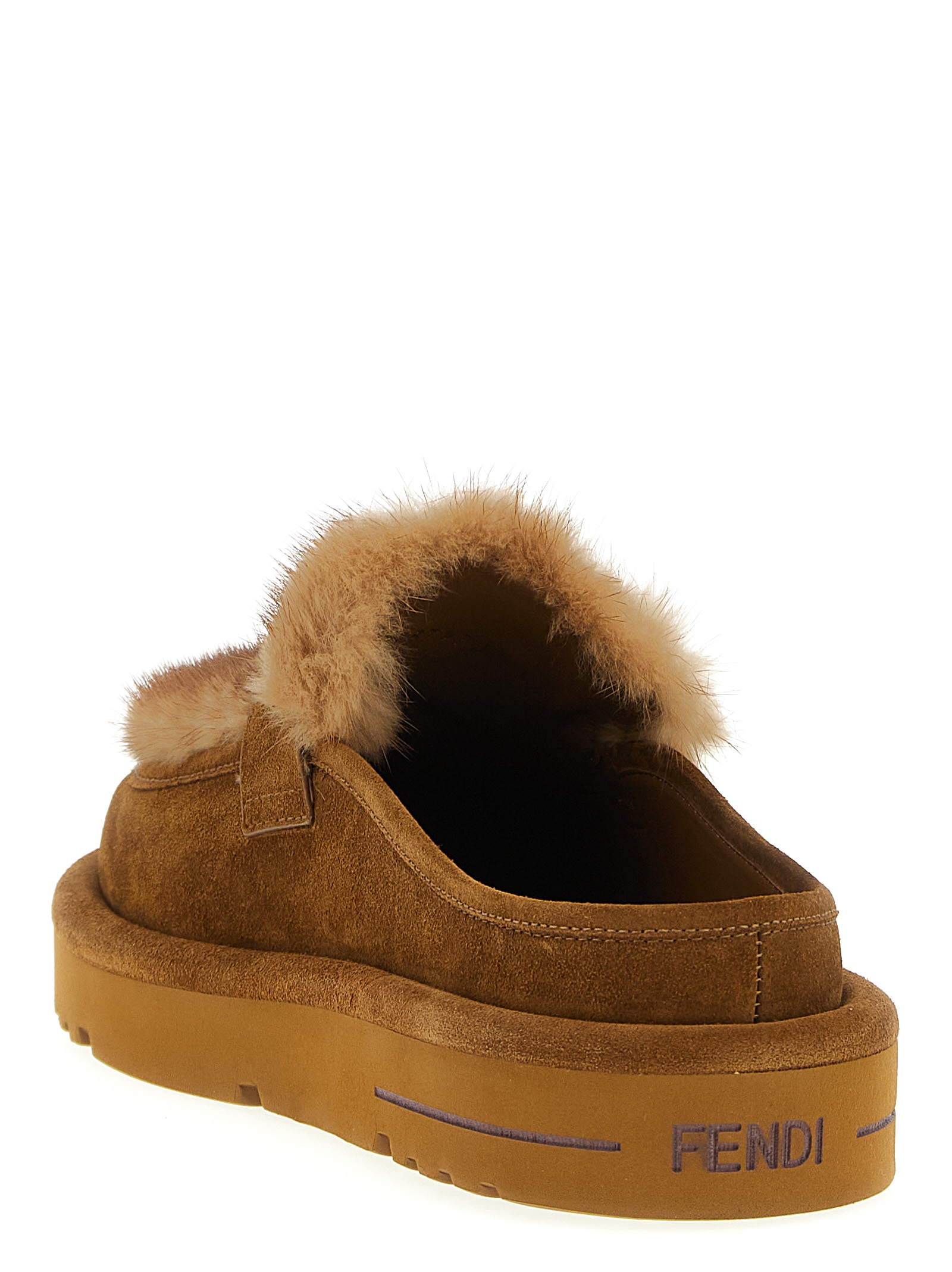 Suede and fur sabots - immagine 3