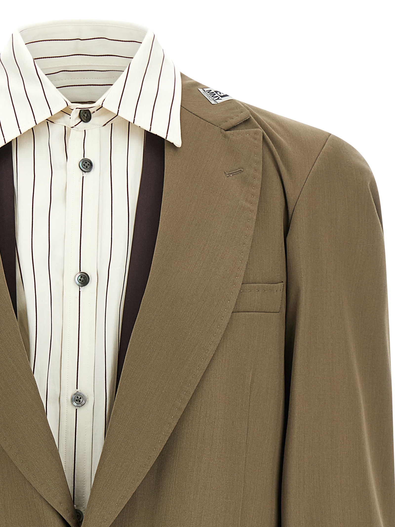 'Mix Layered Wool Gabardine' blazer - immagine 3