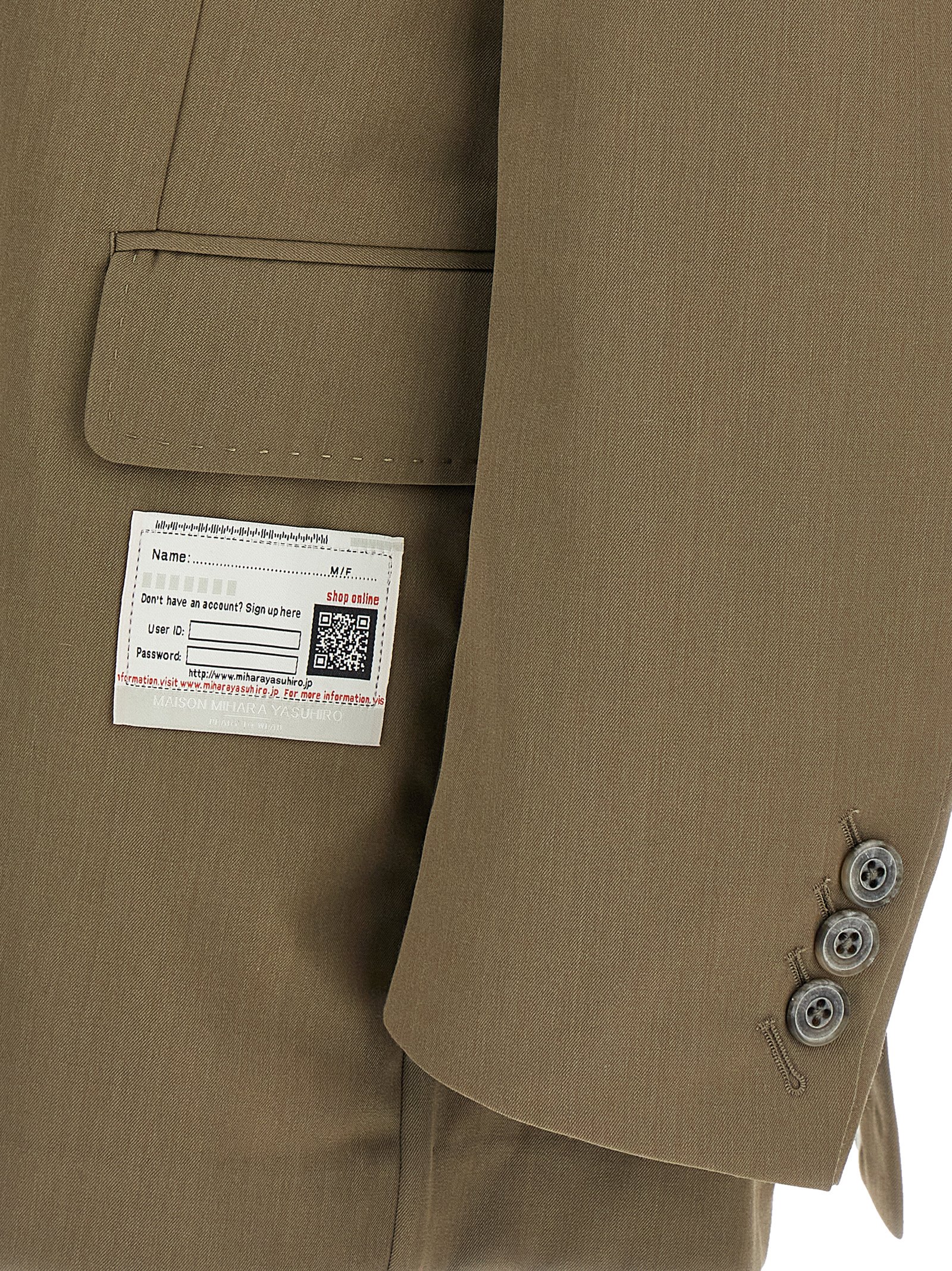 'Mix Layered Wool Gabardine' blazer - immagine 4