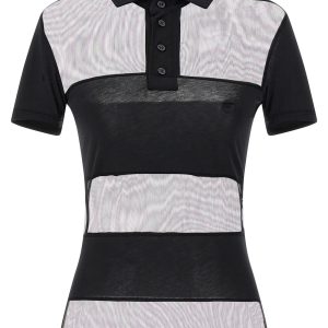 ‘Sheer Striped’ polo shirt