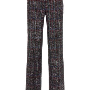 Sequin tartan pants