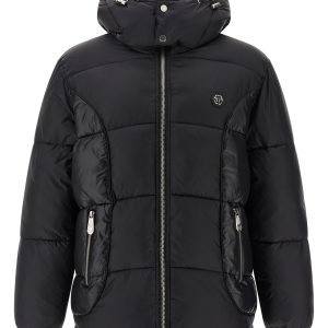 Logo patch down jacket