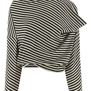 Striped crop sweater