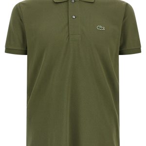 Logo patch polo shirt