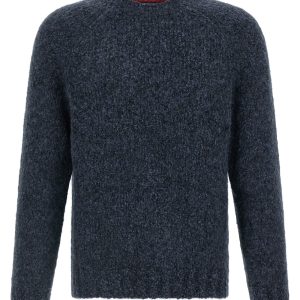 Buttoned yarn sweater