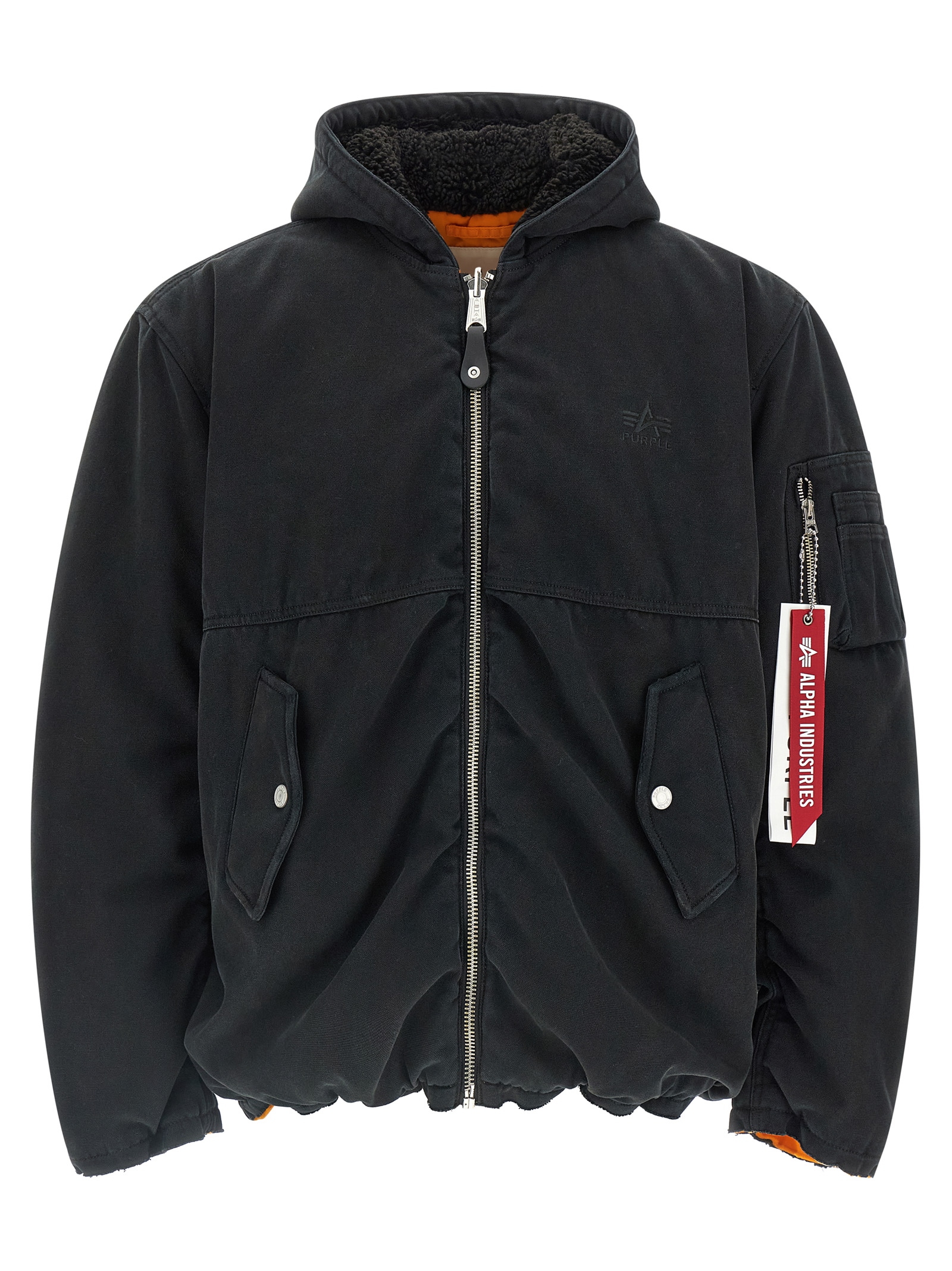 Alpha Industries x Purple reversible bomber jacket