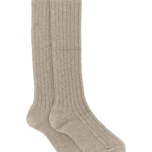Ribbed cashmere socks