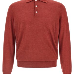 Shaved knit polo shirt