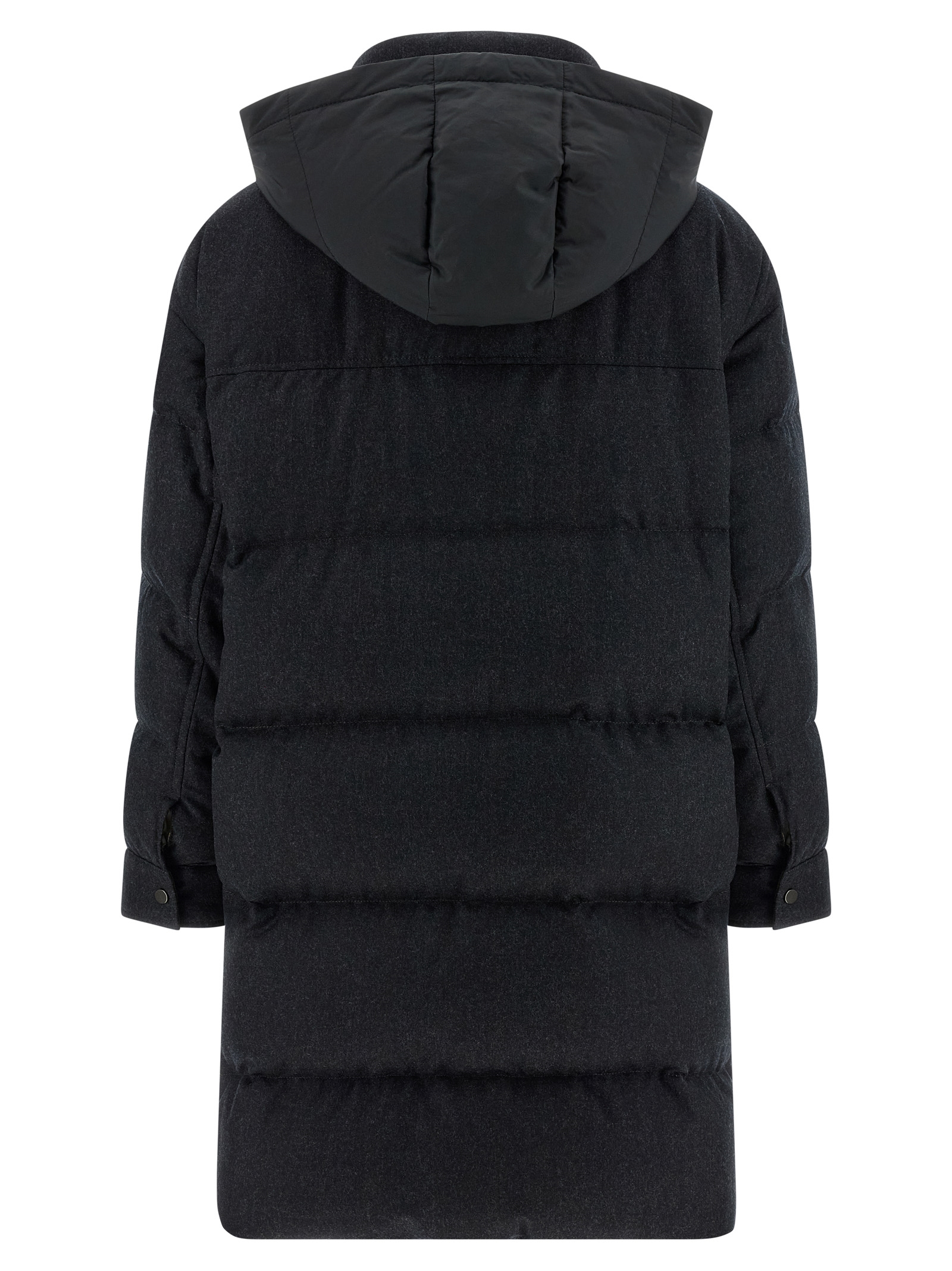 'Shiny Zipper Pull' long down jacket - immagine 3