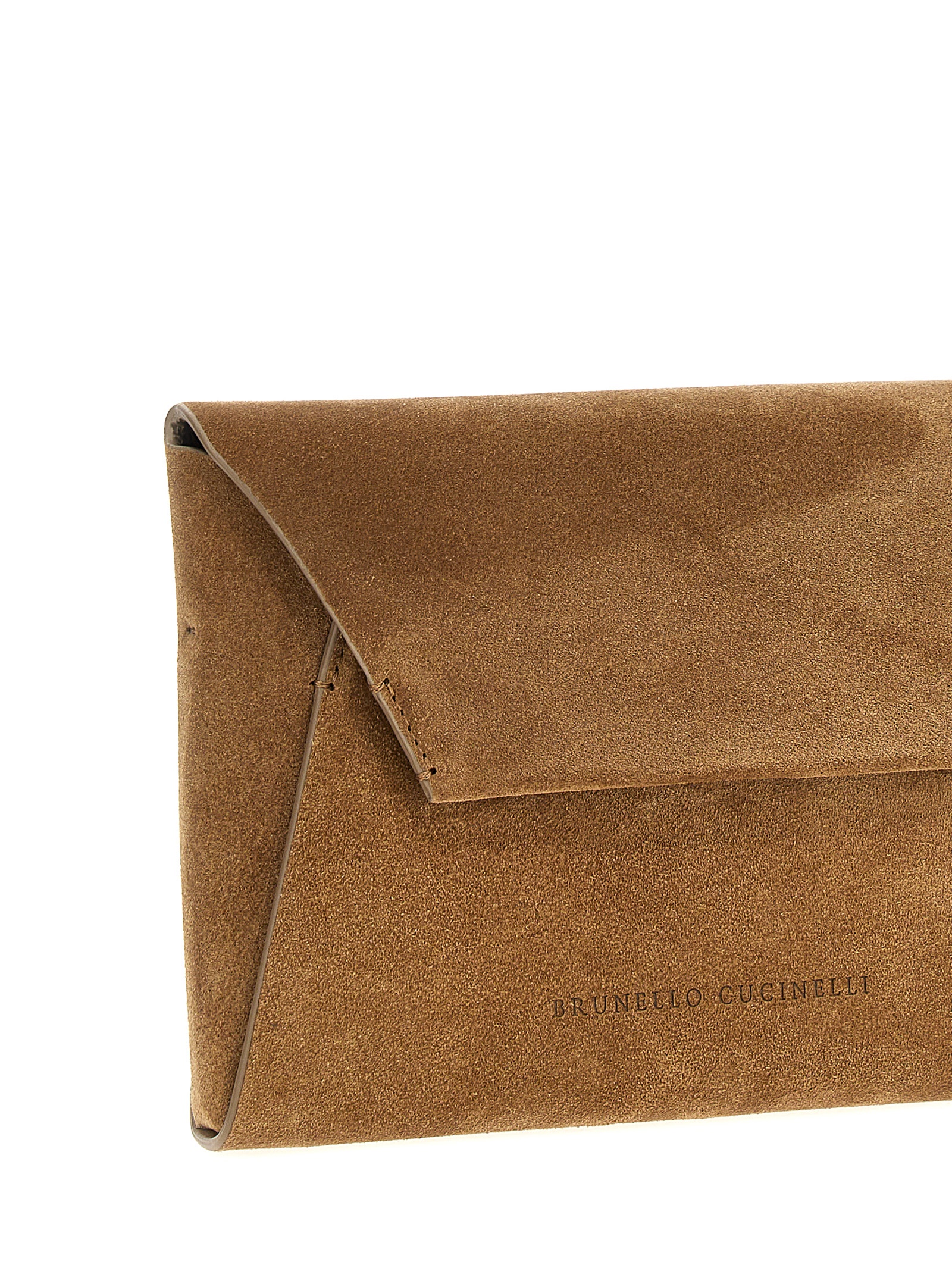 Monile suede clutch bag - immagine 3