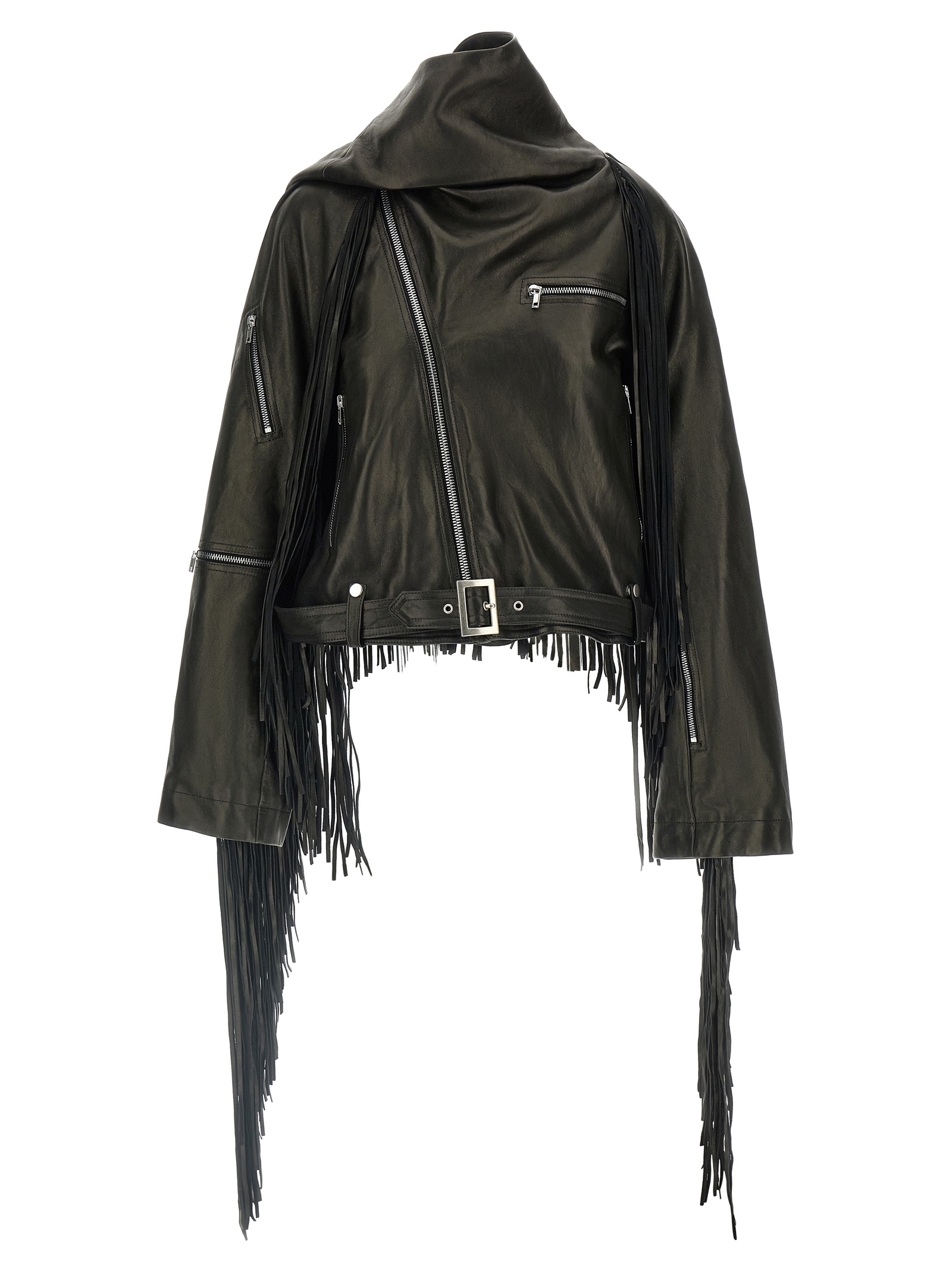 'Cropped Scarf Flight' jacket