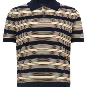 Striped cotton polo shirt