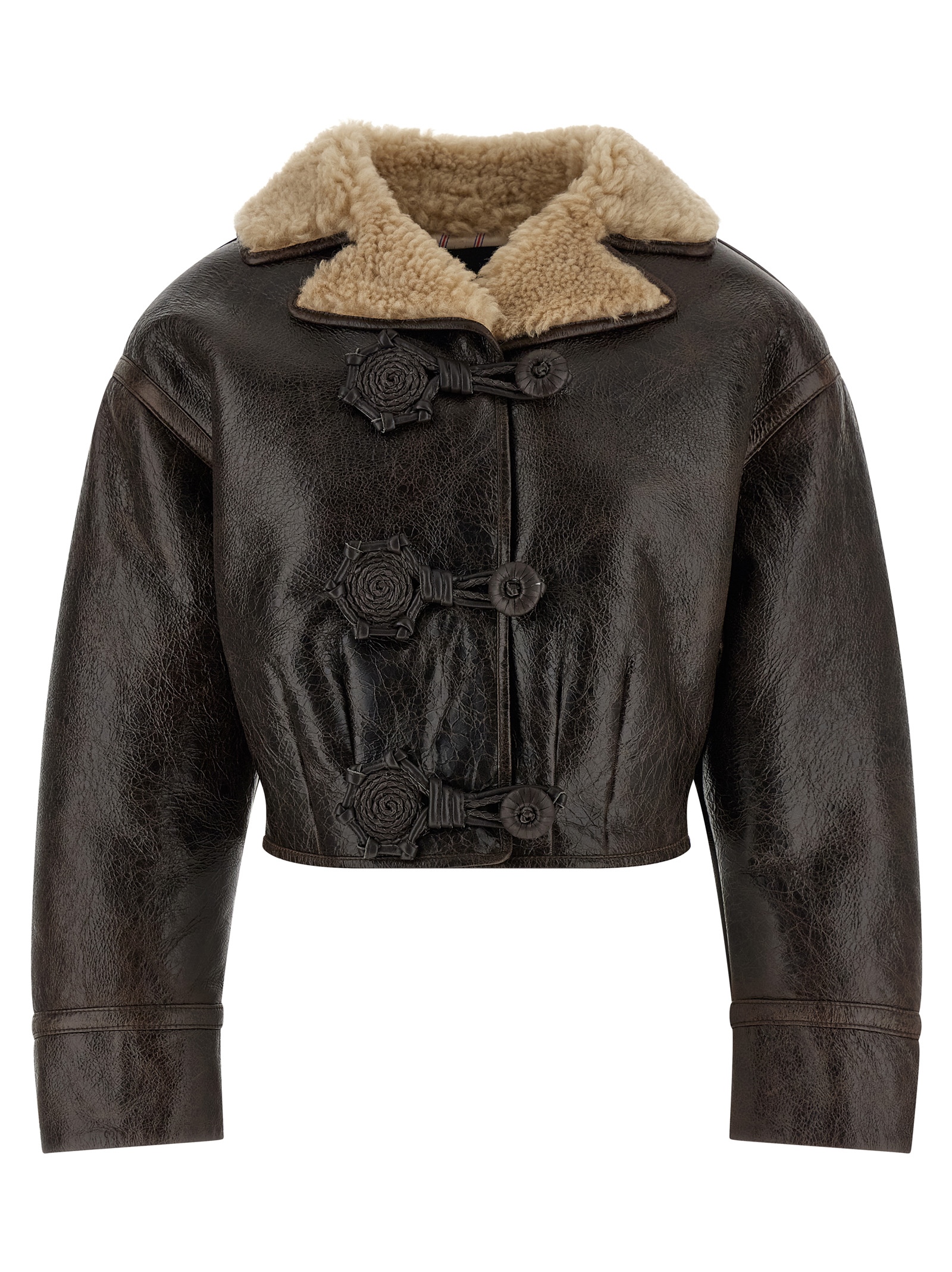 Wool insert sheepskin jacket