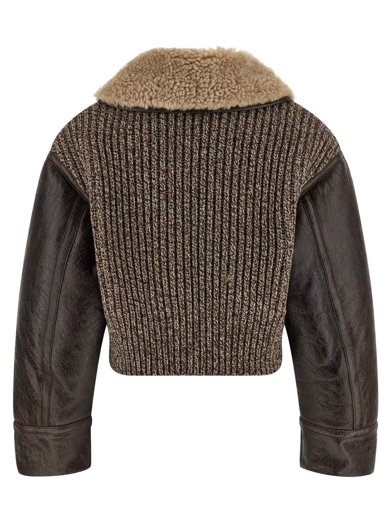 Wool insert sheepskin jacket - immagine 2