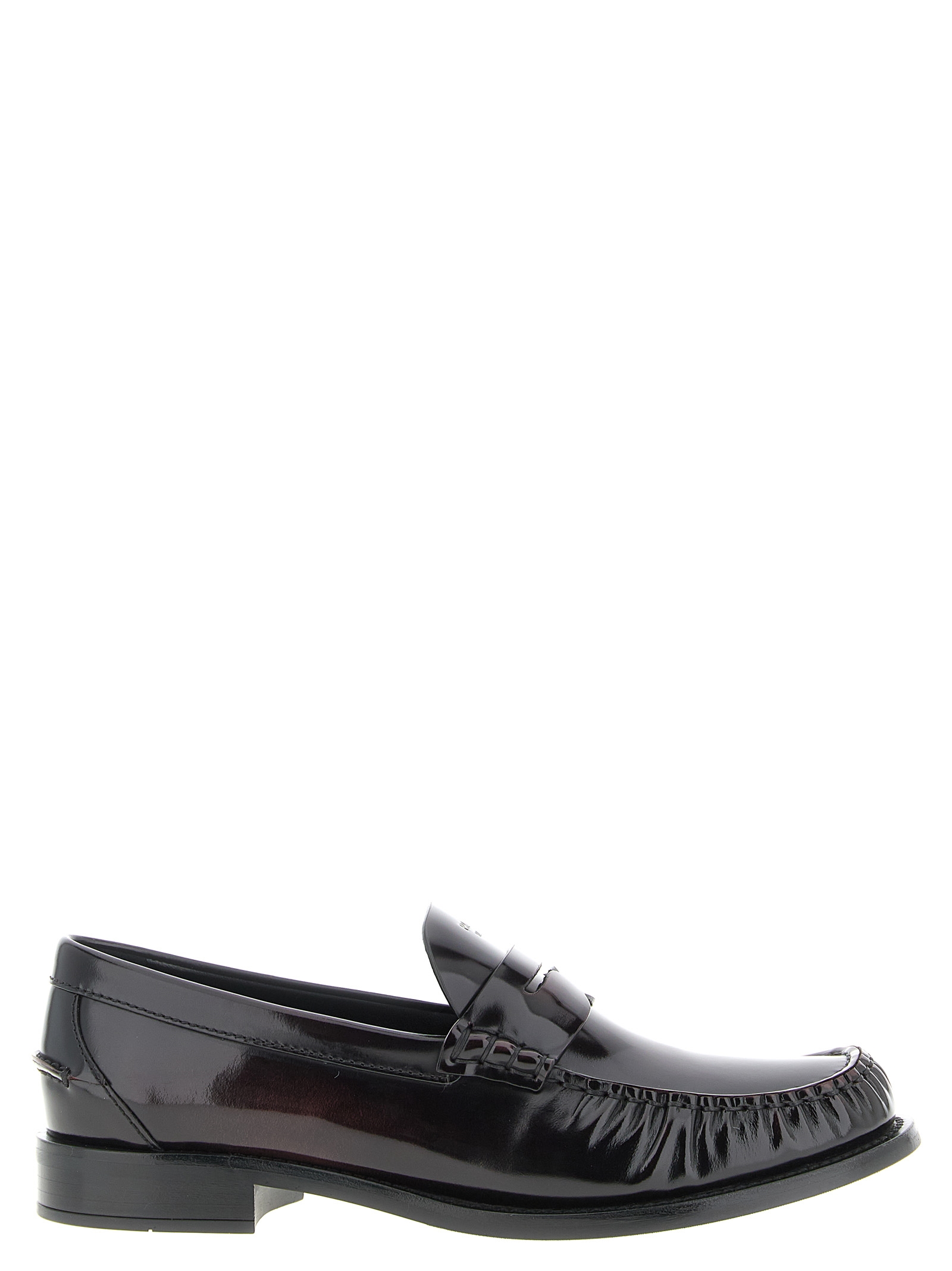 Brushed leather loafers