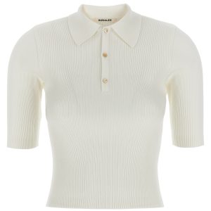 Ribbed polo shirt