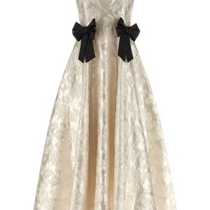 'Cloque V-Neck' dress