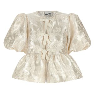 'Satin Peplum' blouse