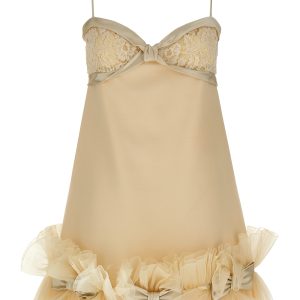 Valentino Garavani pleated ruffles dress