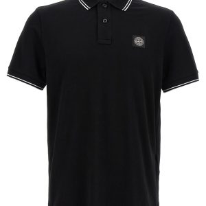 Logo patch polo shirt