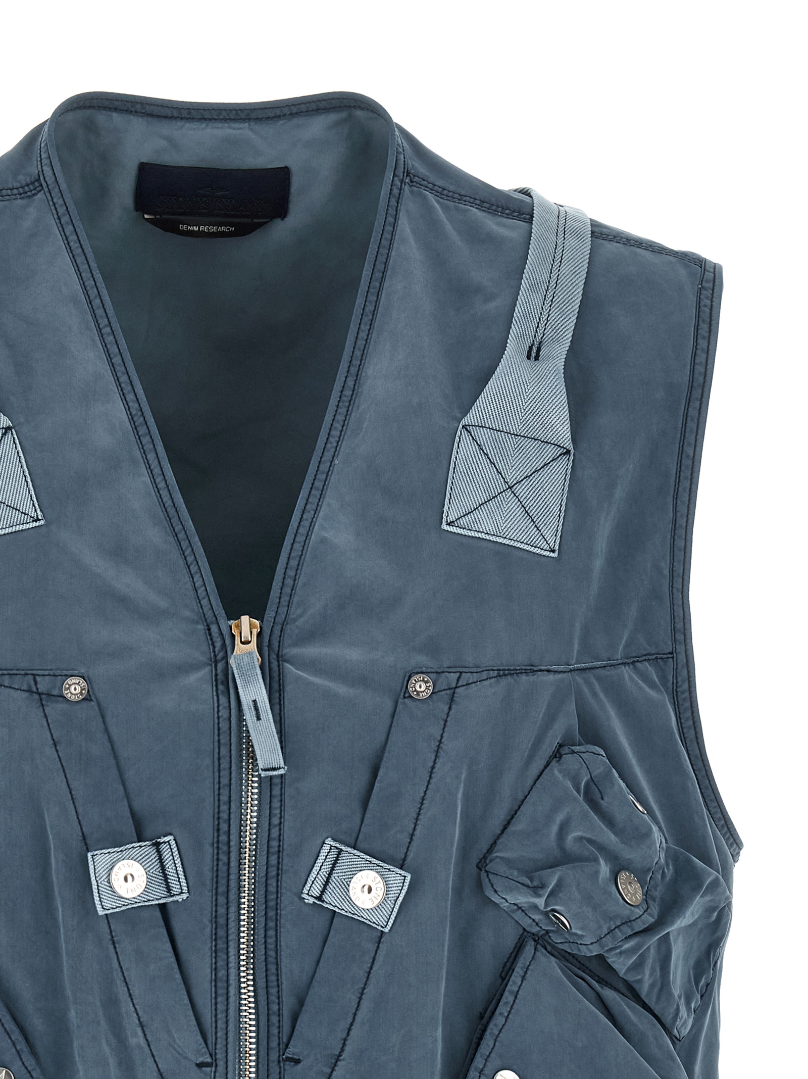 'G100016 David Light Indigo-Tc' vest - immagine 3