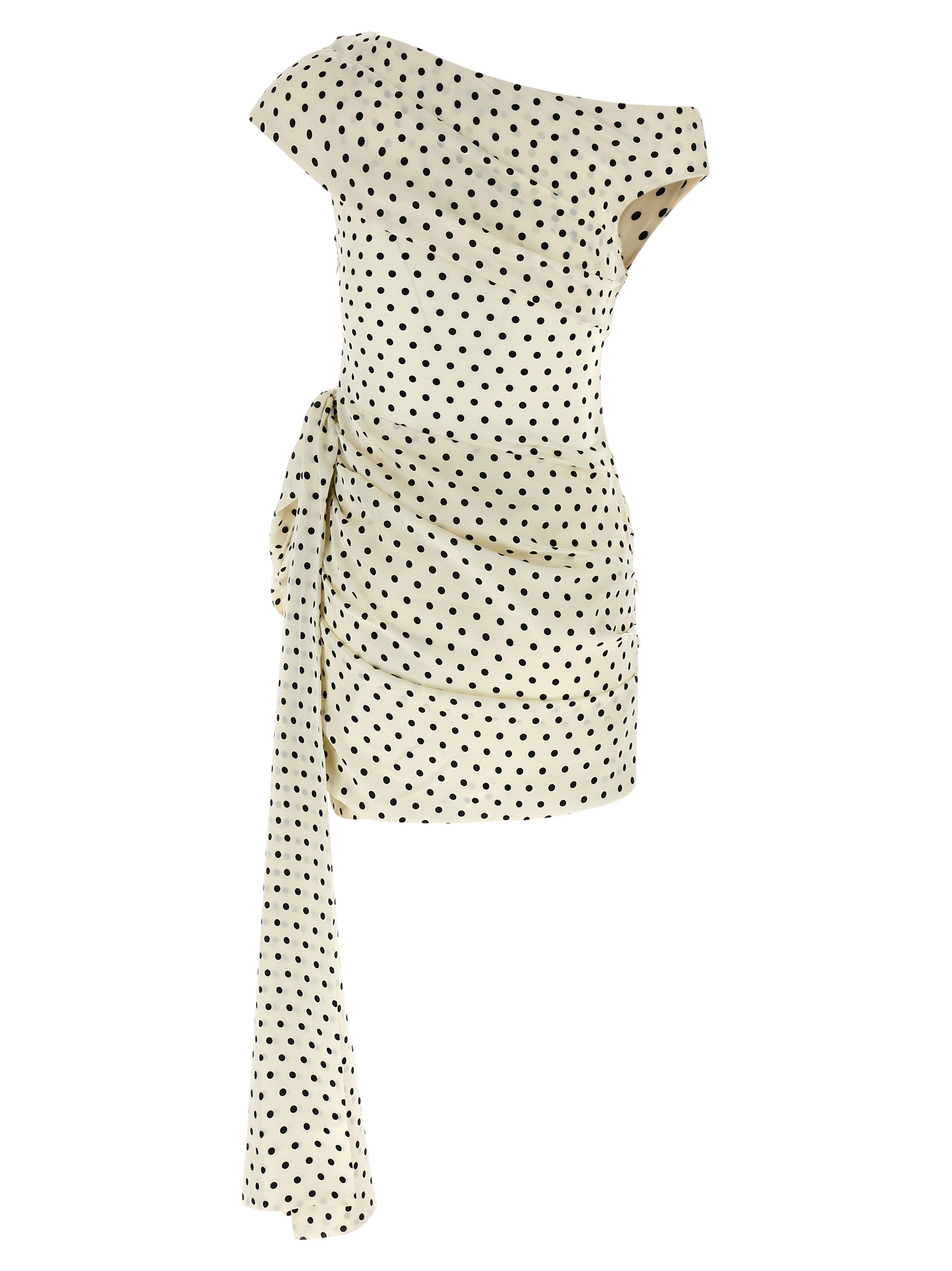 'Polka Dot Satin Tie Side Mini' dress - immagine 2