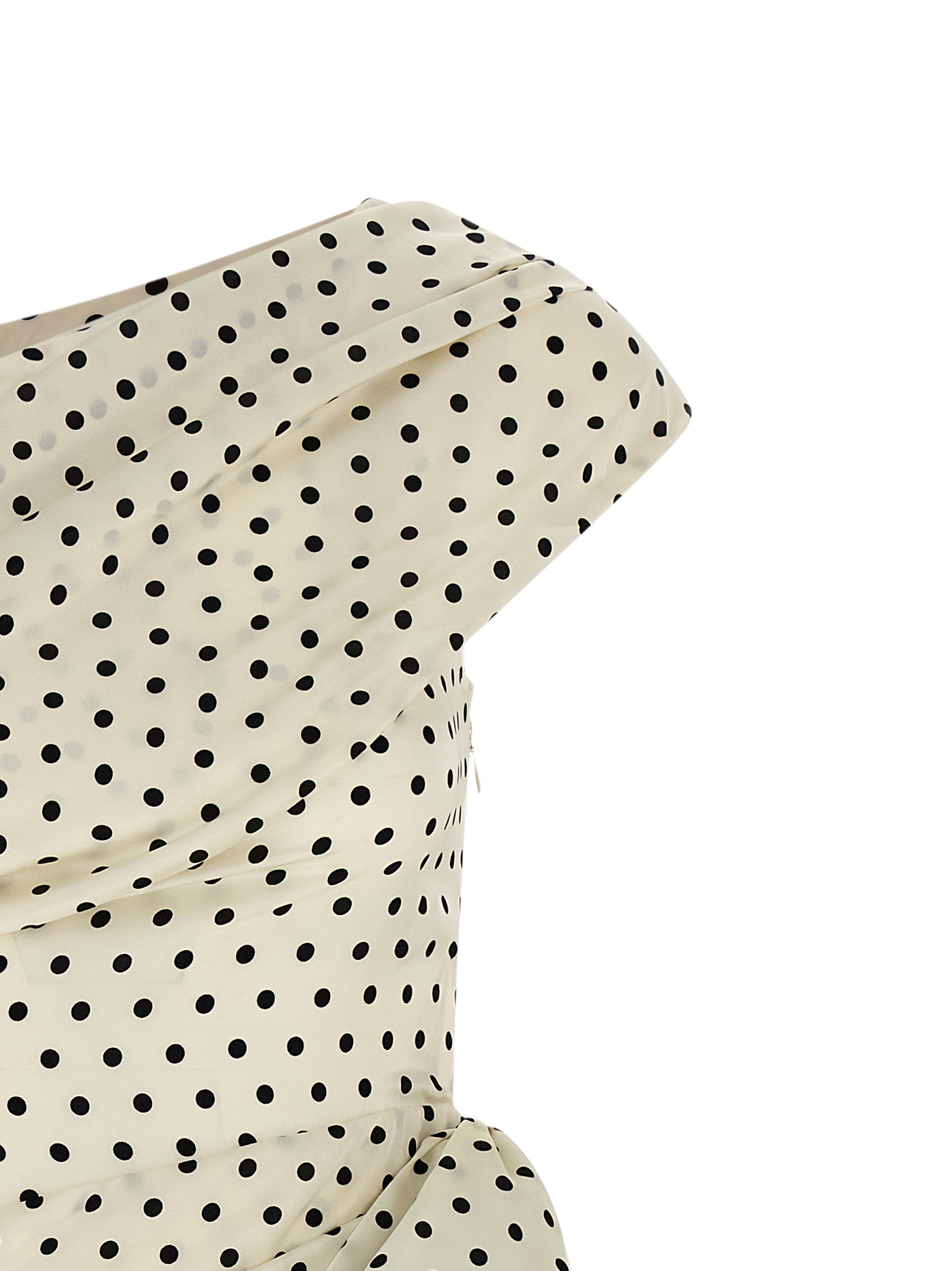 'Polka Dot Satin Tie Side Mini' dress - immagine 3