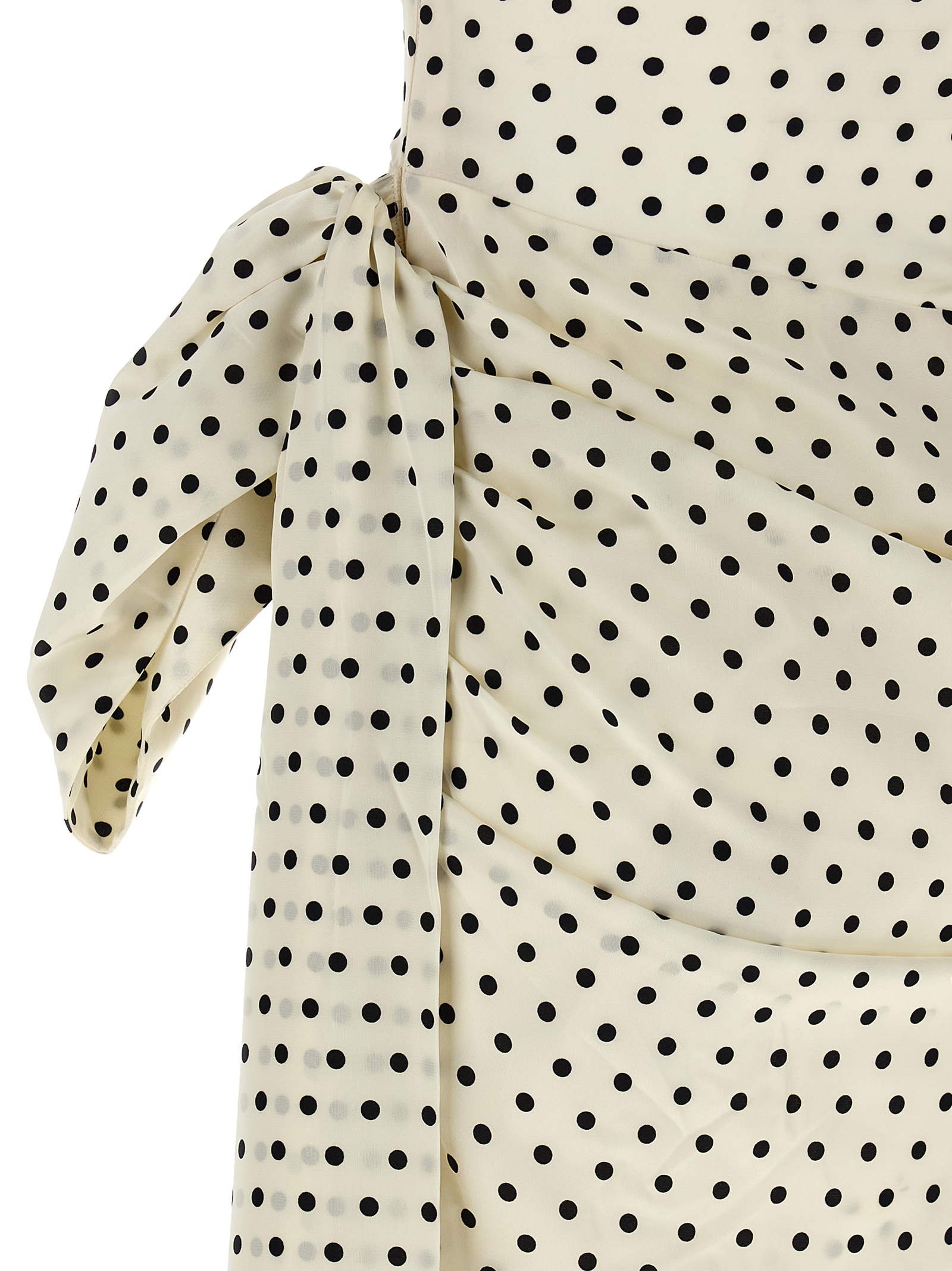 'Polka Dot Satin Tie Side Mini' dress - immagine 4