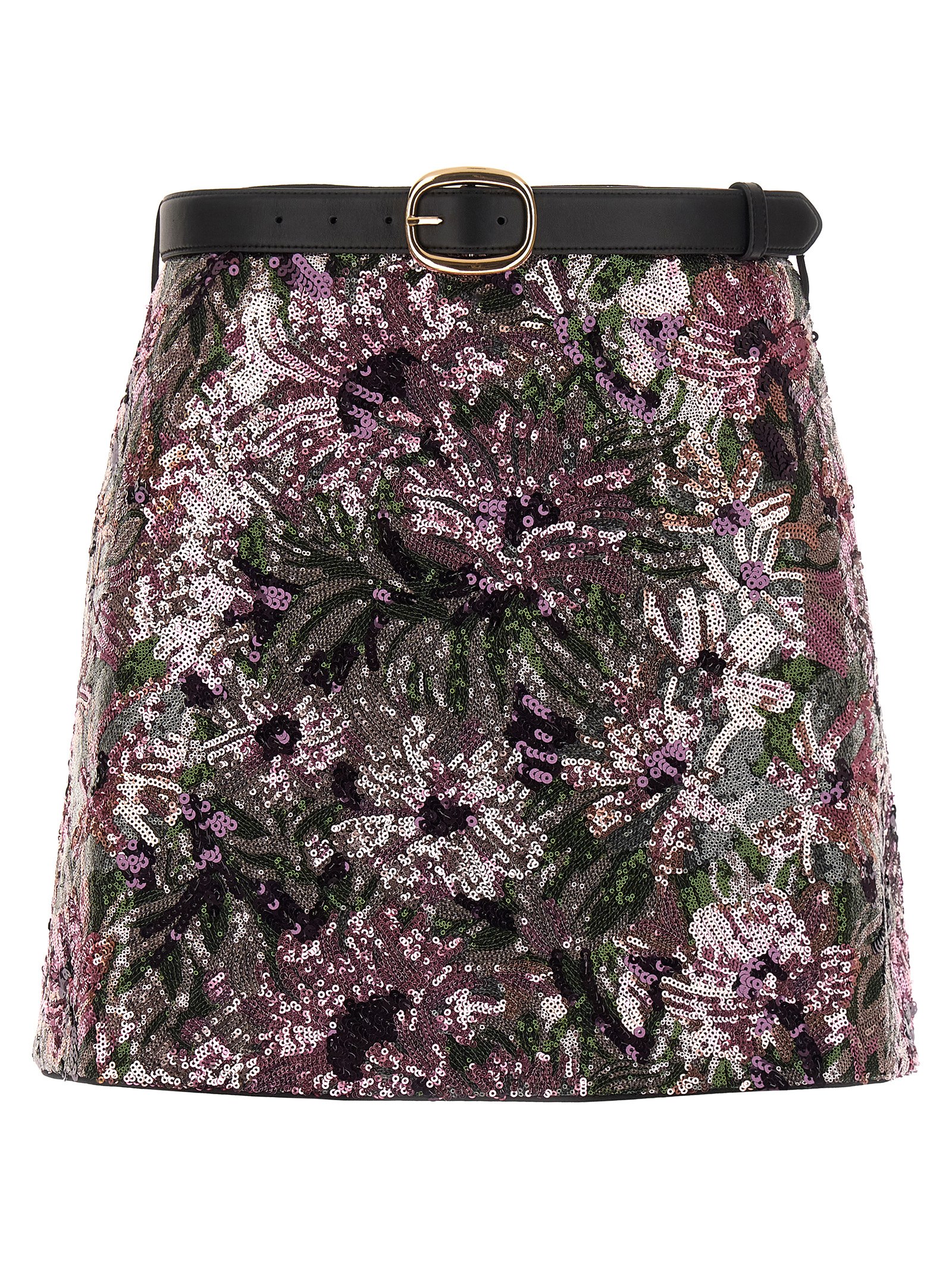 'Floral Sequin Mini' skirt