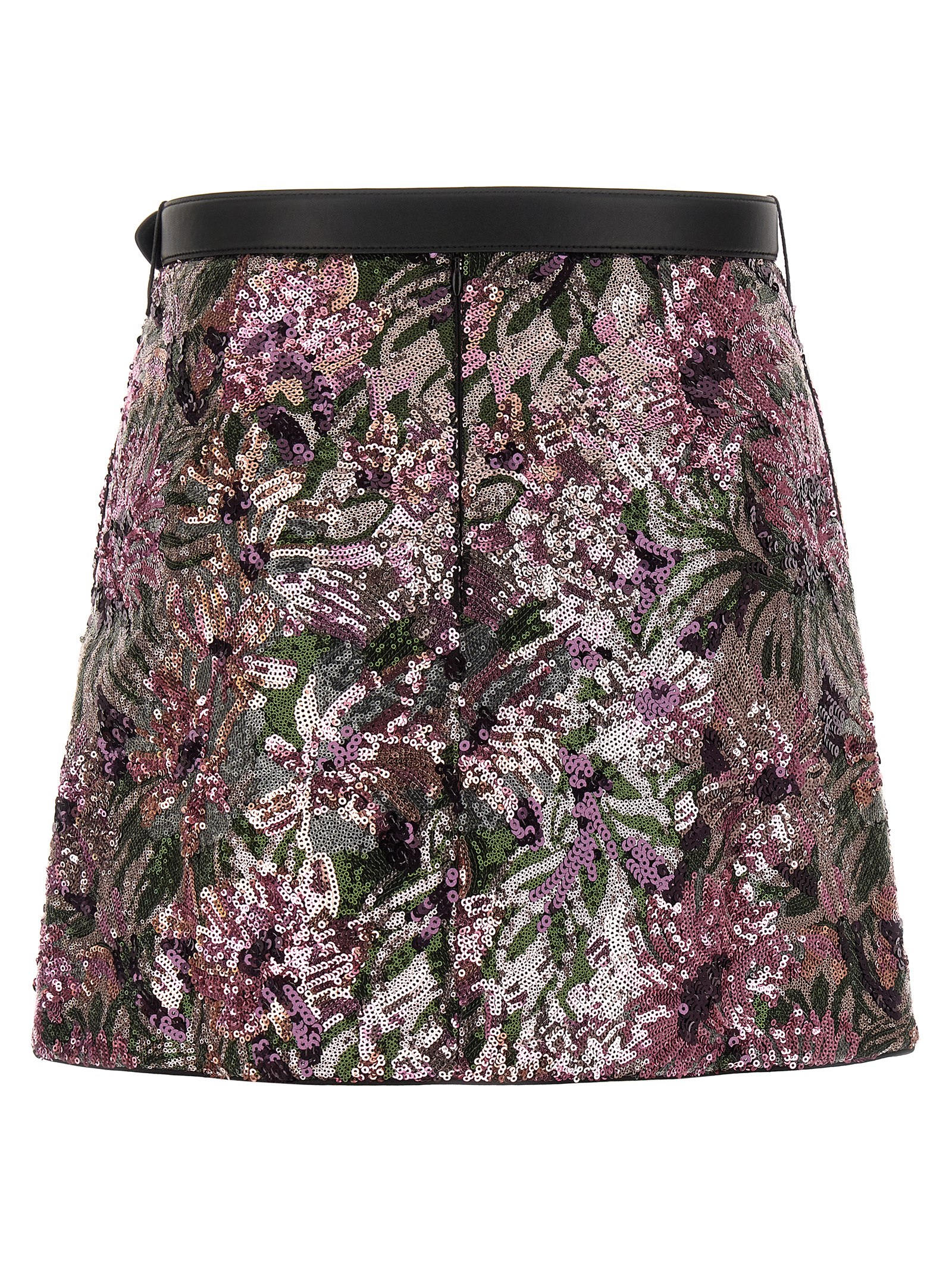 'Floral Sequin Mini' skirt - immagine 2