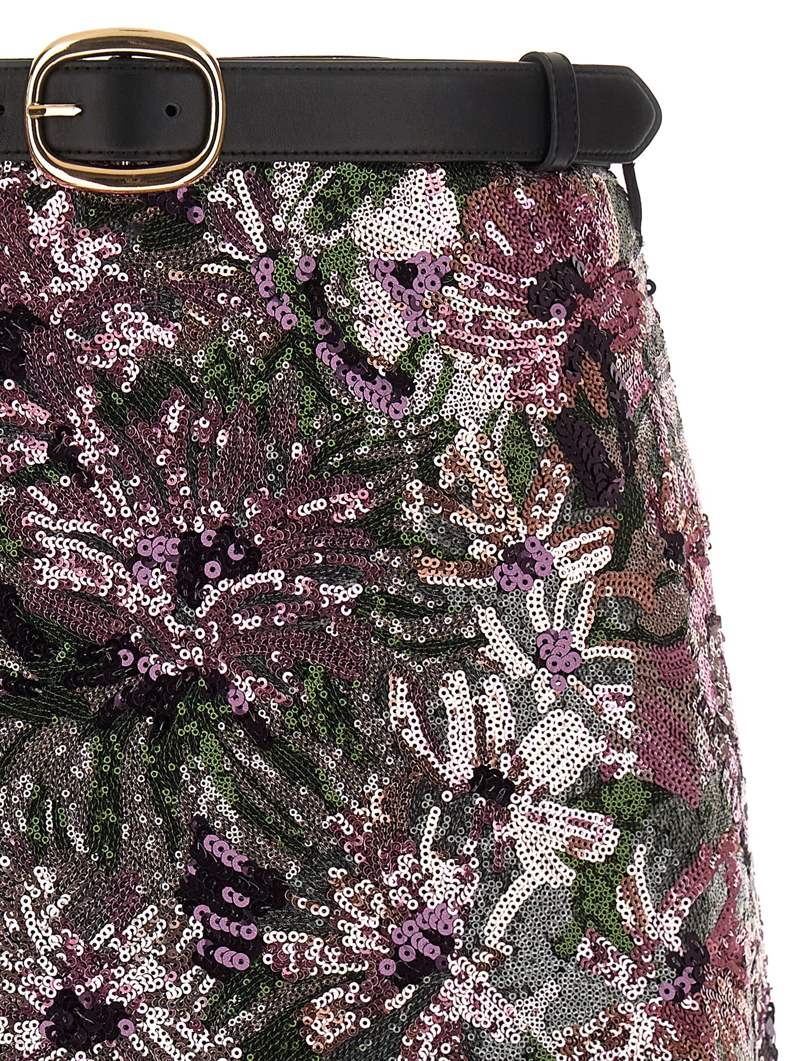 'Floral Sequin Mini' skirt - immagine 3