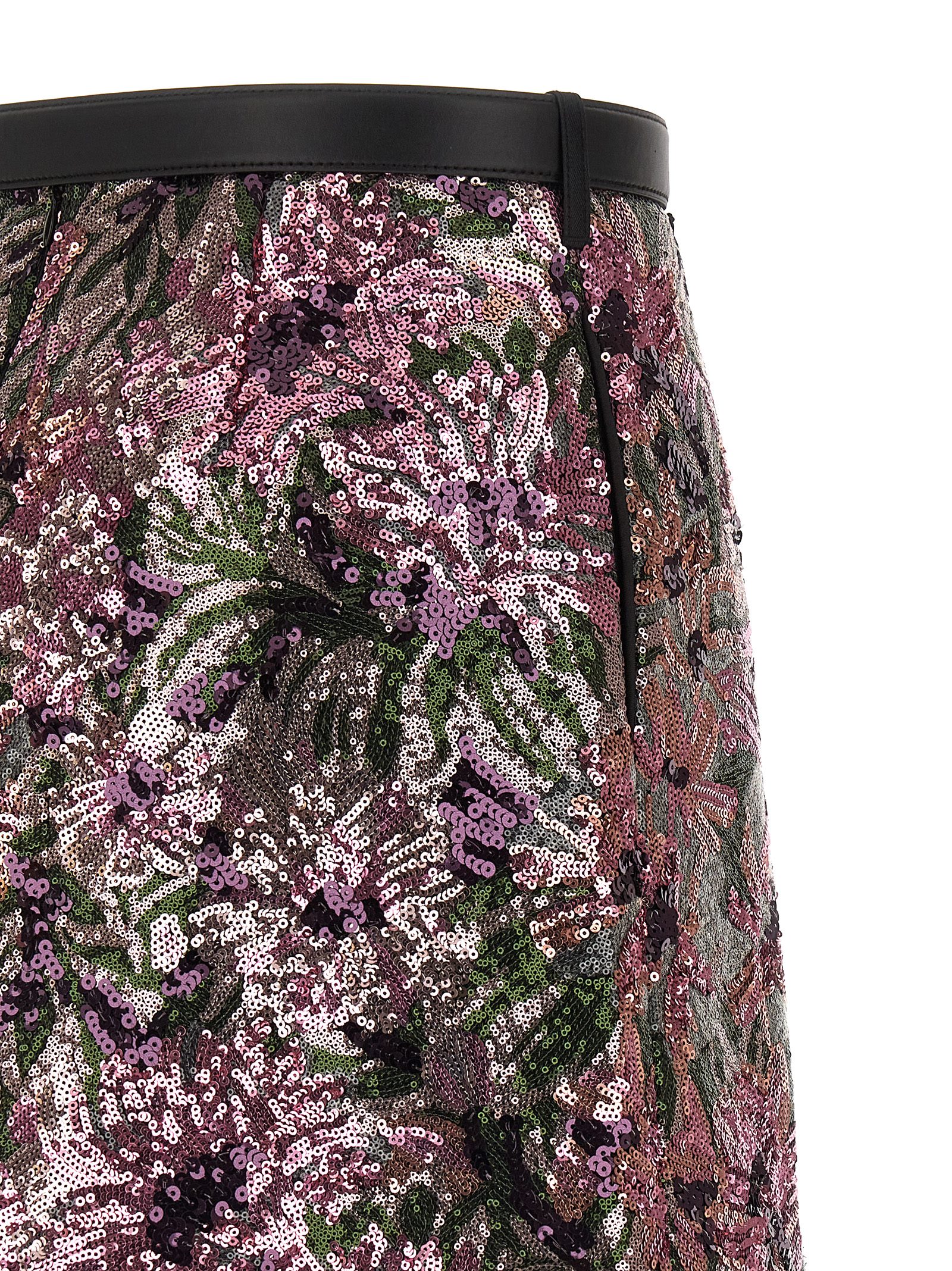'Floral Sequin Mini' skirt - immagine 4
