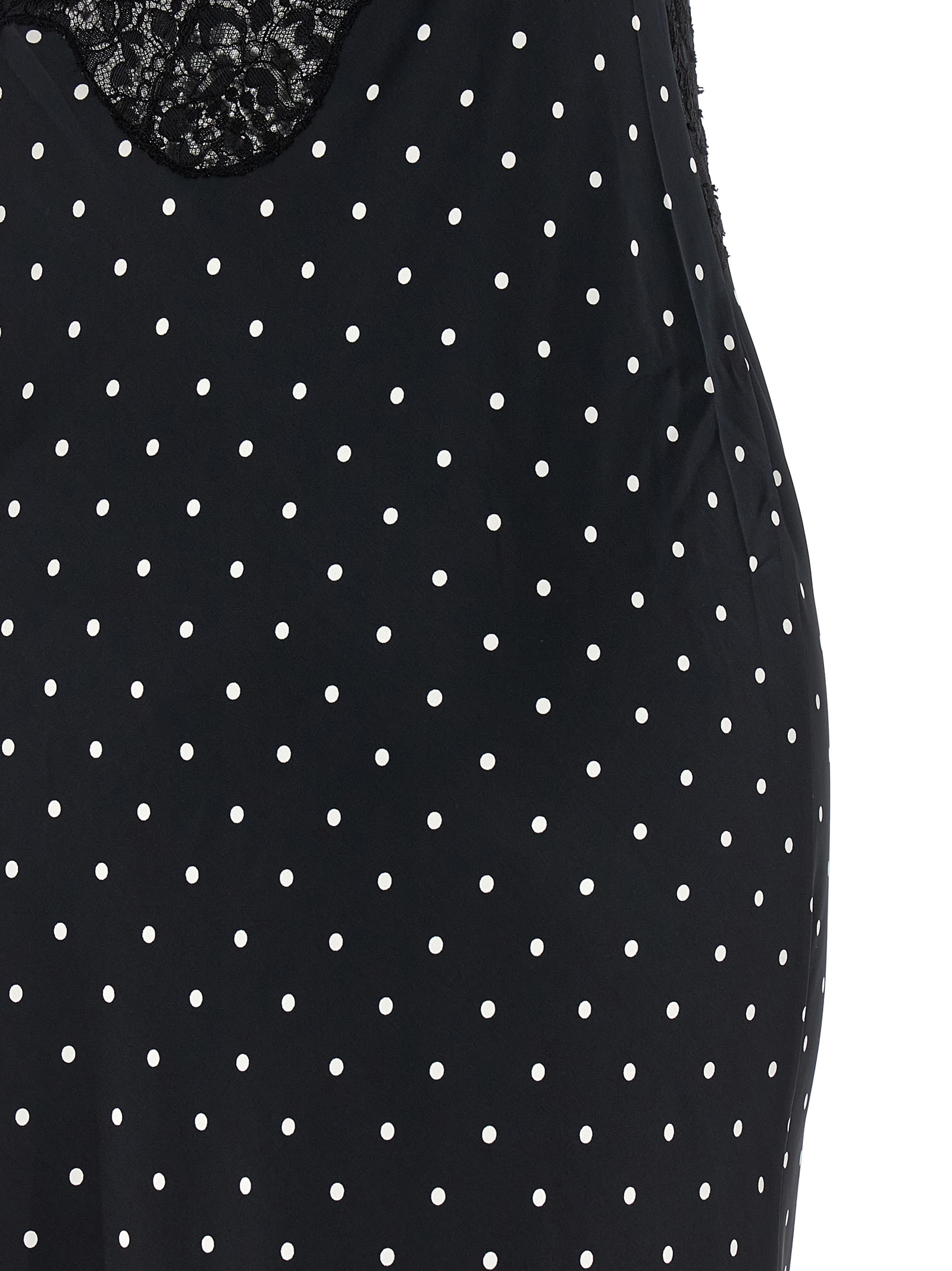 'Polka Dot Satin Lace Maxi' dress - immagine 4