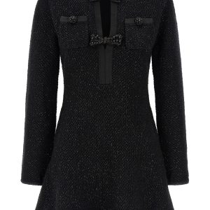 'Black Sequin Knit Mini' dress