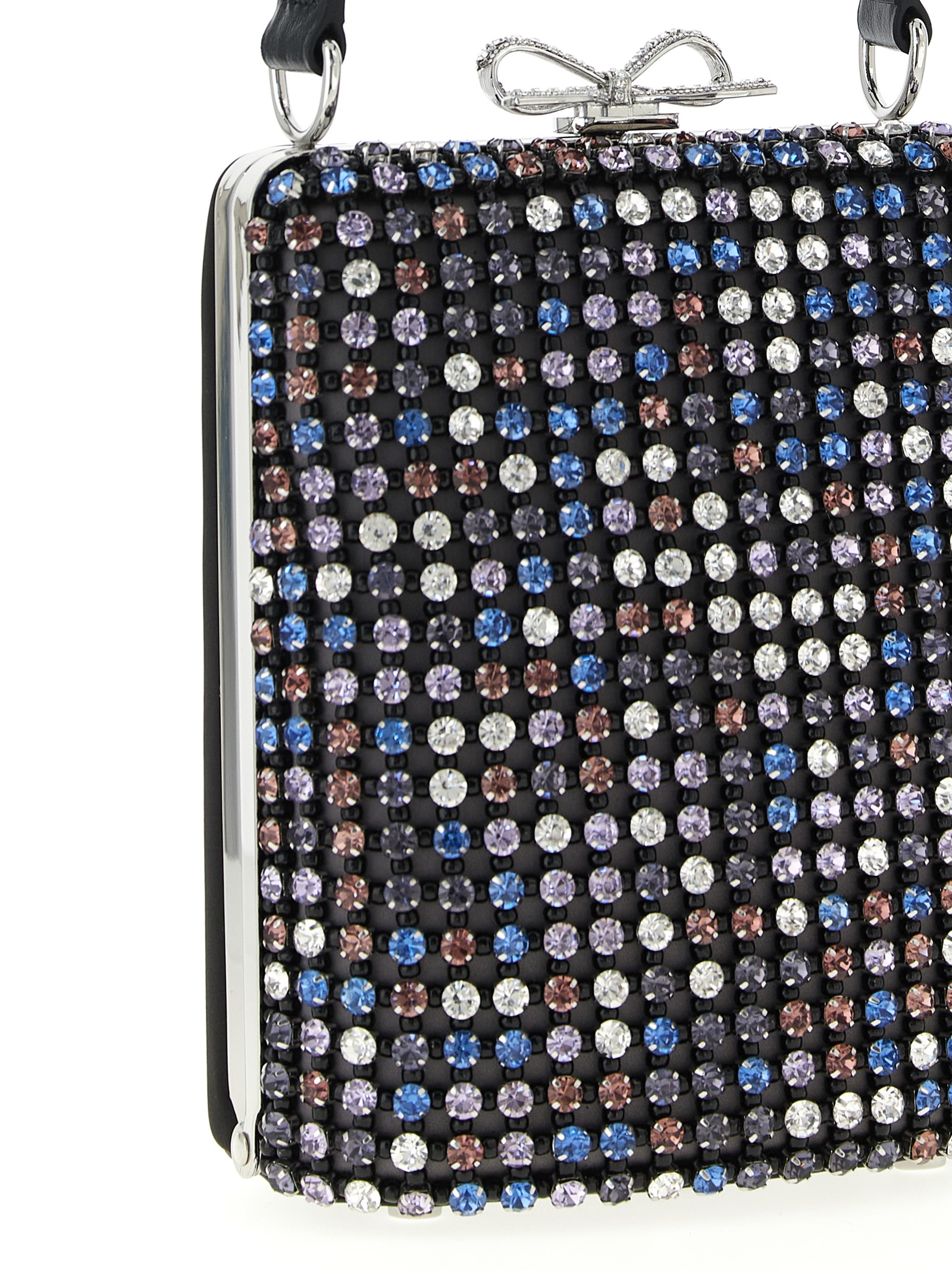'Multi Crystal Chainmail' mini handbag - immagine 3