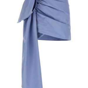 'Blue Cotton Tie Side Mini' skirt