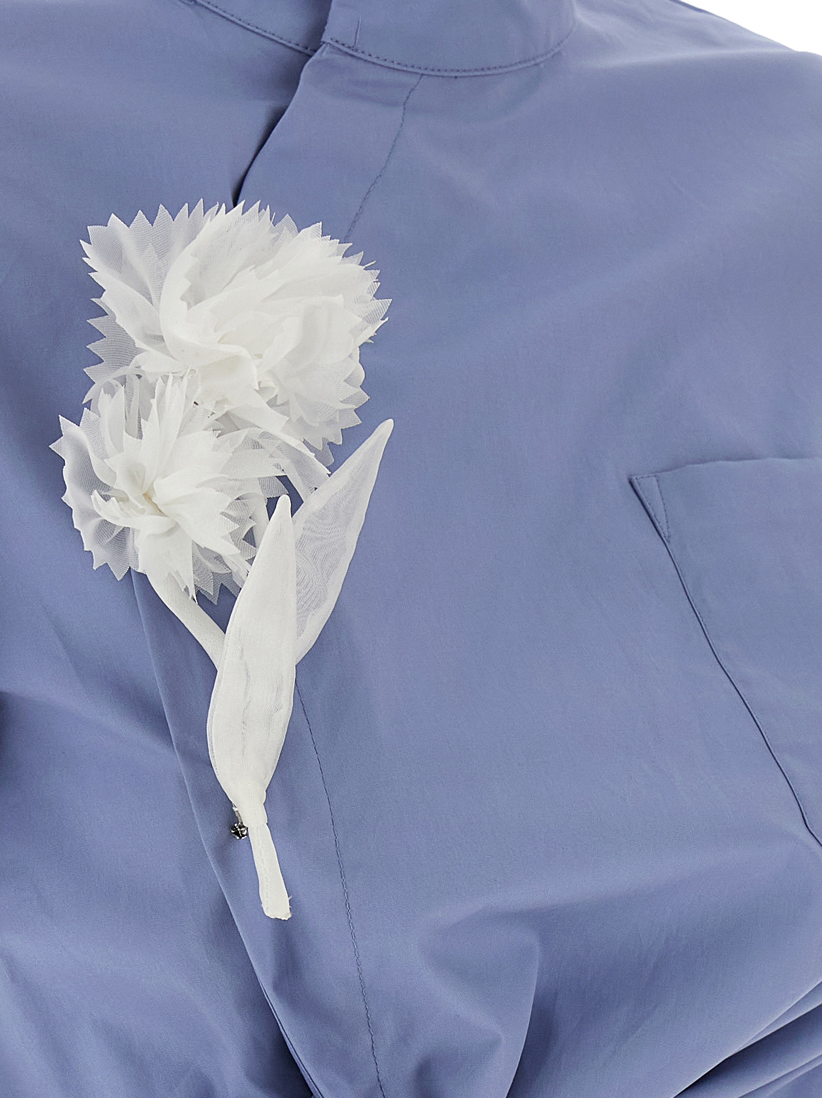 'Blue Cotton Tie Side' top - immagine 4